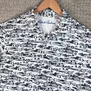Robert Graham Golf Polo Mens Short Sleeve Auto Expo Racecar Shirt Classic Fit M